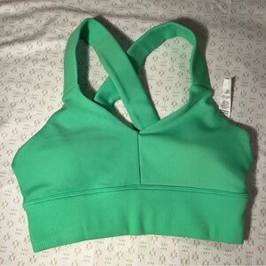 ALO Yoga Green Glow Emulate Sports Bra